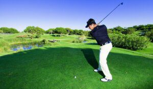 Balaia Golf Course Man Teeing Off