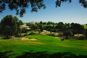 Pestana Vale da Pinta Golf Course green and buggy